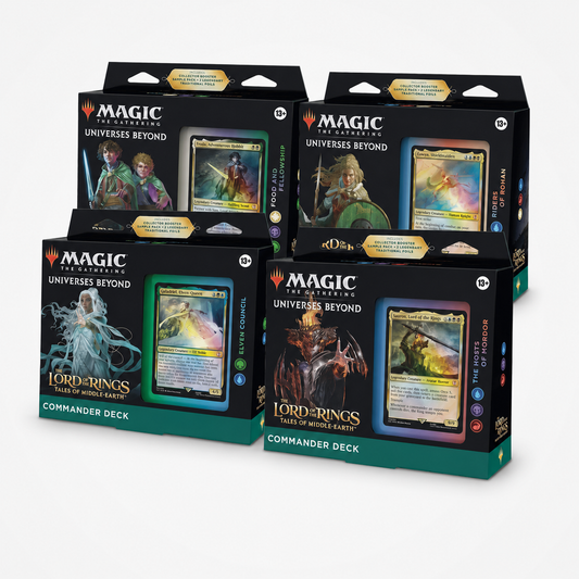 MTG Der Herr der Ringe Geschichten aus Mittelerde Commander Deck Set mit vier Decks